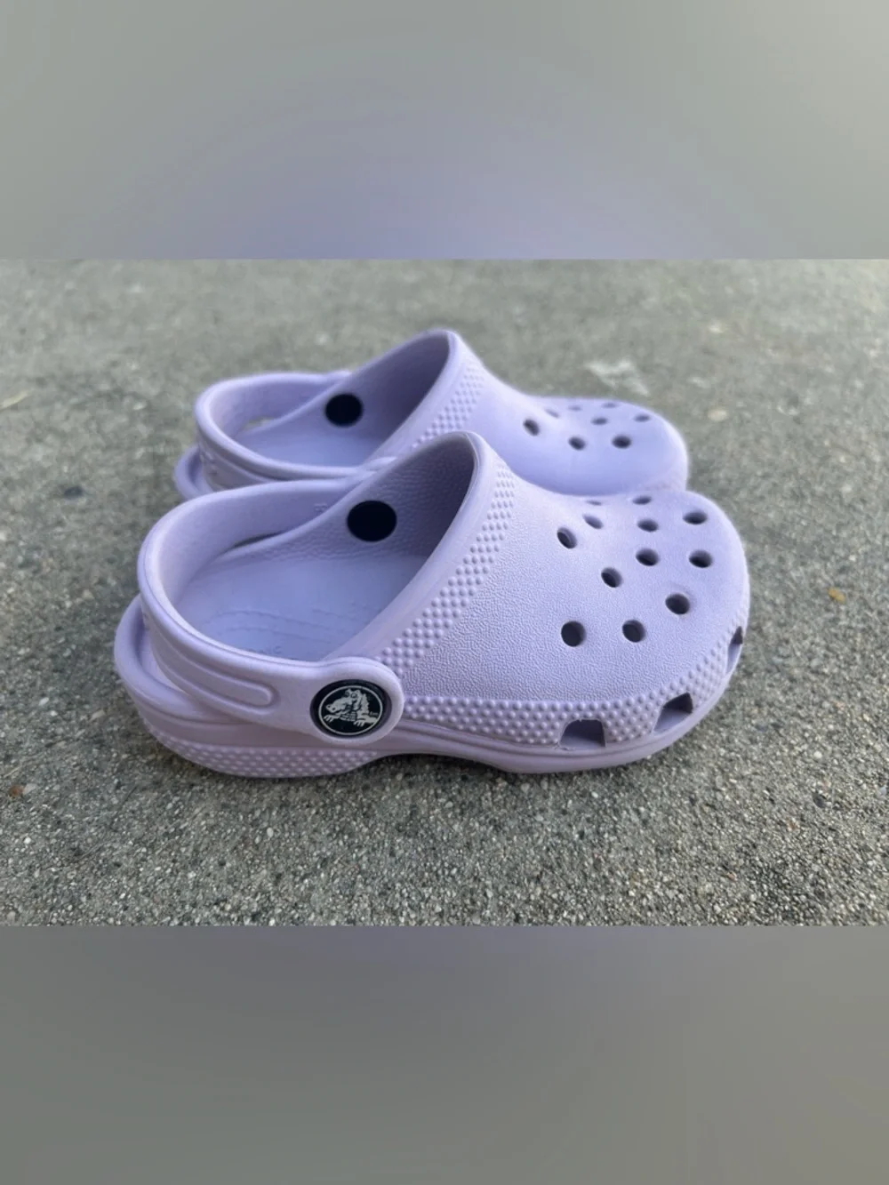 CROCS Toddler Lavender Slip-On Clog C8 Beach, Pool, Vacation - Picture 3 of 3
